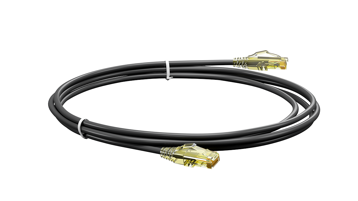 UCL PCС-UU6A-15M-LSZH-BK Патч-корд U/UTP, Cat.6a (50 µ″) (100% Fluke Component Tested), LSZH, 15 м, черный, Uncomline