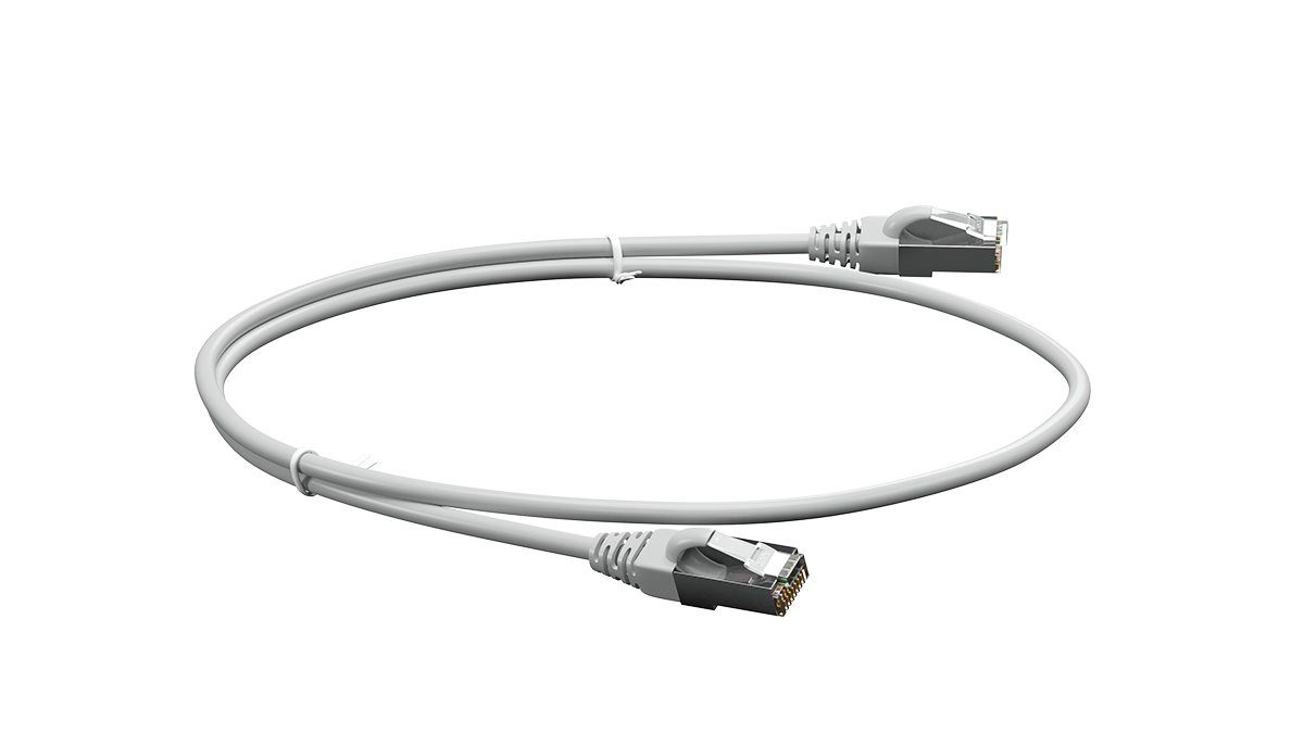 UCL PCС-US6A-1M-LSZH-GY Патч-корд U/FTP, Cat.6a (50 µ″) (100% Fluke Component Tested), экранированный, LSZH, 1 м, серый, Uncomline