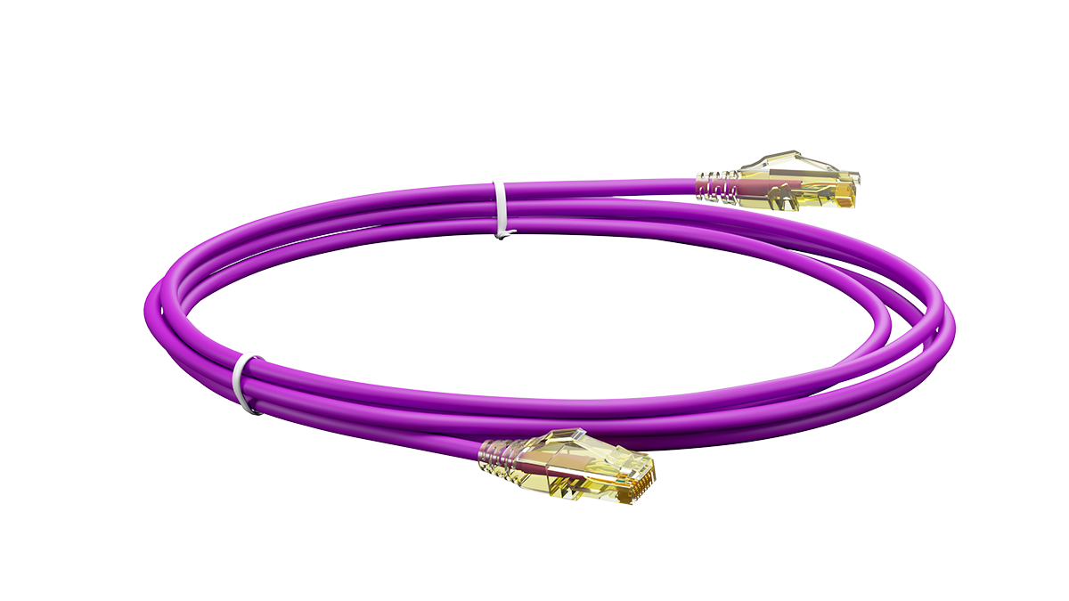 UCL PCС-UU6A-5M-LSZH-VL Патч-корд U/UTP, Cat.6a (50 µ″) (100% Fluke Component Tested), LSZH, 5 м, фиолетовый, Uncomline