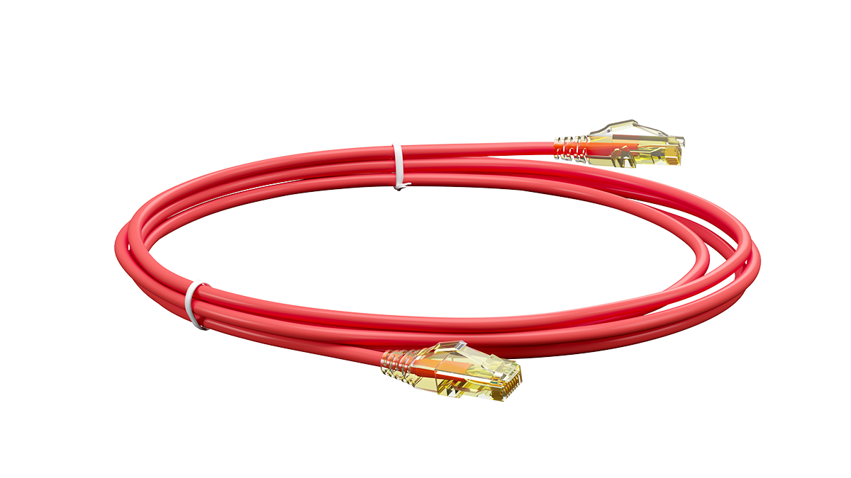 UCL PCС-UU6A-20M-LSZH-RD Патч-корд U/UTP, Cat.6a (50 µ″) (100% Fluke Component Tested), LSZH, 20 м, красный, Uncomline