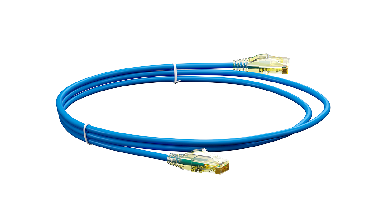 UCL PCС-UU6A-2M-LSZH-BL Патч-корд U/UTP, Cat.6a (50 µ″) (100% Fluke Component Tested), LSZH, 2 м, синий, Uncomline