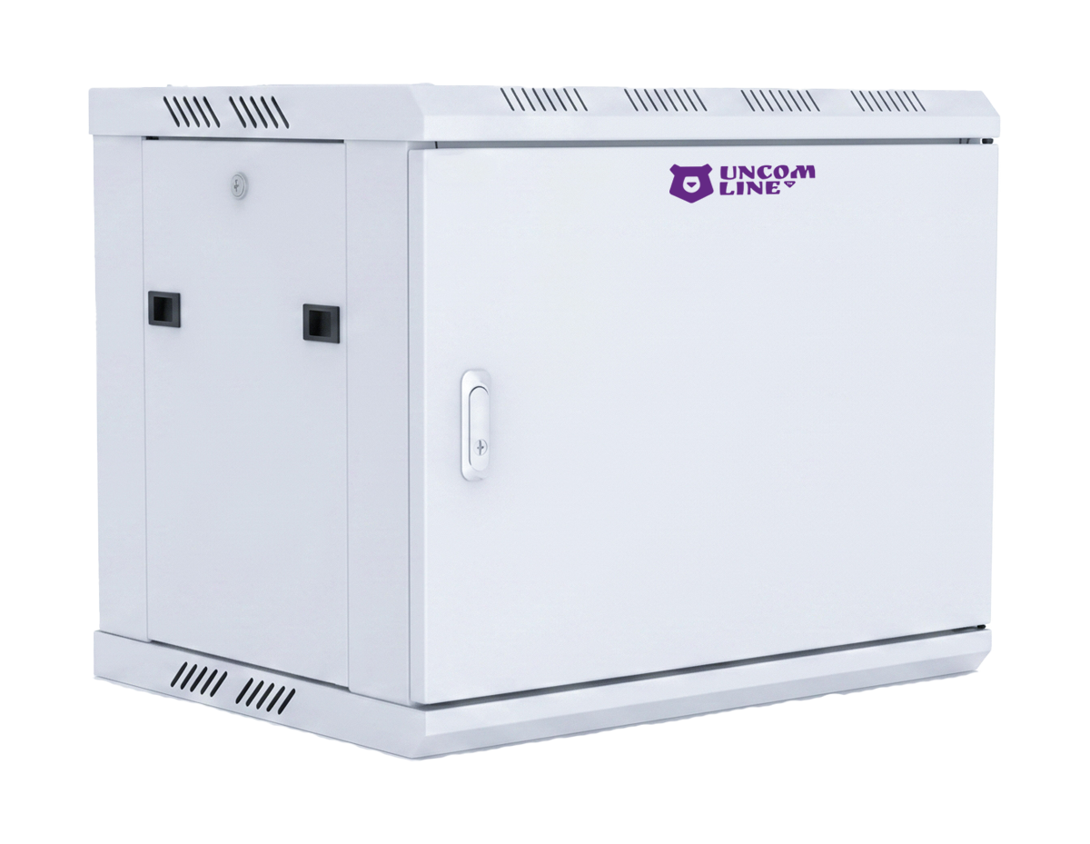 UCL WMC-1564-SS-RAL7035 Шкаф настенный 19″, 15U, 600x450 мм, стальная передняя дверь, серый, Uncomline