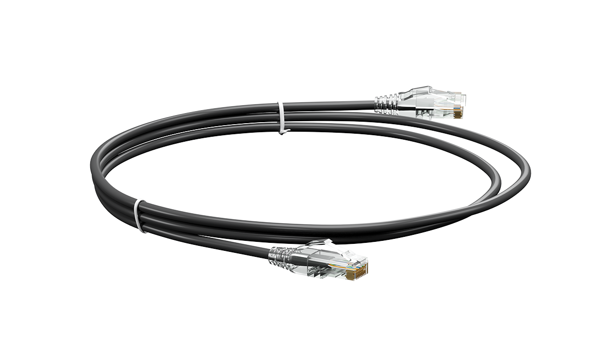 UCL PCС-UU5E-2M-LSZH-BK Патч-корд U/UTP, Cat.5e (50 µ″) (100% Fluke Component Tested), LSZH, 2 м, черный, Uncomline