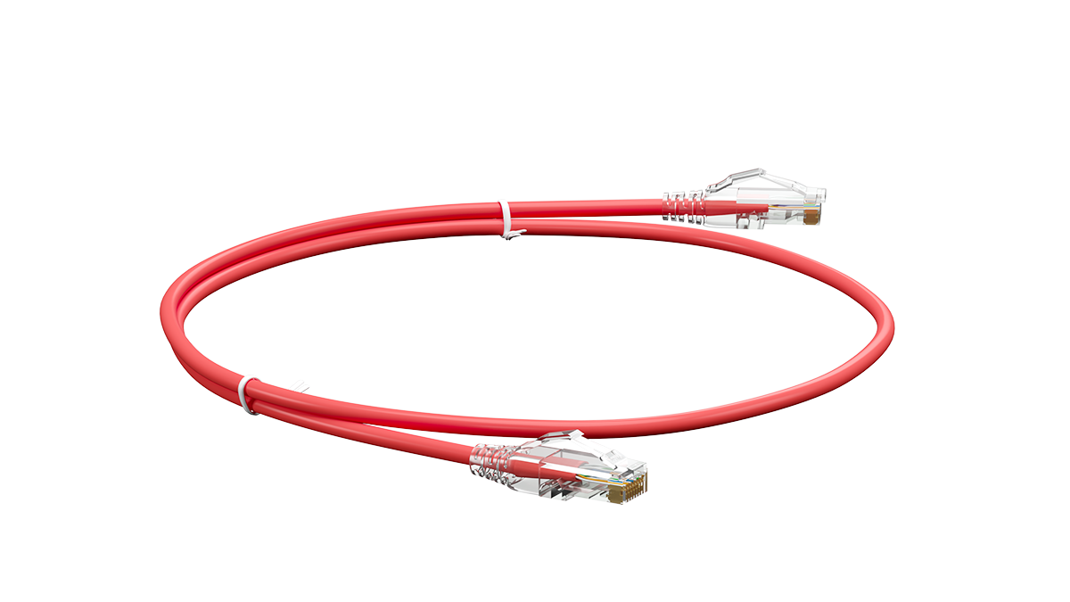 UCL PCС-UU5E-0,3M-LSZH-RD Патч-корд U/UTP, Cat.5e (50 µ″) (100% Fluke Component Tested), LSZH, 0,3 м, красный, Uncomline