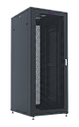 UCL FSC-4288-SP-SP-RAL9005 Шкаф напольный 19″, 42U, 800x800 мм, передняя перфорированная стальная дверь, задняя перфорированная стальная, разобранный, черный, Uncomline