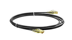UCL PCС-UU6A-15M-LSZH-BK Патч-корд U/UTP, Cat.6a (50 µ″) (100% Fluke Component Tested), LSZH, 15 м, черный, Uncomline