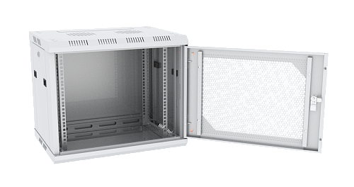 UCL WMC-1266-SP-RAL7035 Шкаф настенный 19″, 12U, 600х600 мм, перфорированная передняя дверь, серый, Uncomline