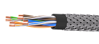 UCLP U/UTP Cat 5e КоГ PVC 4x2x0,52 BK-OUT-305 Кабель парной скрутки, неэкран., кат. 5e, 4x2x0,52 мм, PVC, внеш., бронир., черный, 305 м, Uncomline