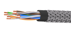 UCLP U/UTP Cat 5e КоГ PVC 4x2x0,52 BK-OUT-305 Кабель парной скрутки, неэкран., кат. 5e, 4x2x0,52 мм, PVC, внеш., бронир., черный, 305 м, Uncomline