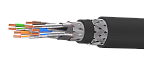 UCLP SF/FTP Cat 6A Ко ZH/ZH нг(А)-HF 4x2x0,58 BK-IN/OUT-305 Кабель парной скрутки, экран., кат. 6A, 4x2x0,58 мм, ZH/ZH нг(А)-HF, внутр./внеш., бронир., черный, 305 м, Uncomline