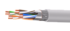 UCL SF/UTP Cat 5e PVC нг(А)-LS 4x2x0,52 GY-IN-305 Кабель парной скрутки, экран., кат. 5e, 4x2x0,52 мм, PVC нг(А)-LS, внутр., серый, 305 м, Uncomline