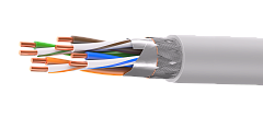 UCL SF/UTP Cat 5e PVC нг(А)-LS 4x2x0,52 GY-IN-305 Кабель парной скрутки, экран., кат. 5e, 4x2x0,52 мм, PVC нг(А)-LS, внутр., серый, 305 м, Uncomline