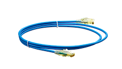 UCL PCС-UU6A-2M-LSZH-BL Патч-корд U/UTP, Cat.6a (50 µ″) (100% Fluke Component Tested), LSZH, 2 м, синий, Uncomline