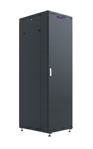 UCL FSC-2261-SS-SS-RAL9005 Шкаф напольный 19″, 22U, 600х1000 мм, передняя цельная стальная дверь, задняя цельная стальная, разобранный, черный, Uncomline