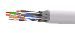 UCL S/FTP Cat 6A PVC нг(А)-LSLTx 4х2х0,58  GY-IN-305 Кабель парной скрутки, экран., кат. 6A, 4х2х0,58 мм, PVC нг(А)-LSLTx, внутр., серый, 305 м, Uncomline