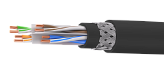 UCLP U/UTP Cat 6 Ко PVC/PVC нг(А)-LS 4x2x0,58 BK-IN/OUT-305 Кабель парной скрутки, неэкран., кат. 6, 4x2x0,58 мм, PVC/PVC нг(А)-LS, внутр./внеш., бронир., черный, 305 м, Uncomline