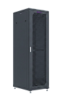 UCL FSC-4762-SP-DP-RAL9005 Шкаф напольный 19″, 47U, 600x1200 мм, передняя перфорированная стальная дверь , задняя дверь распашная-перфорированная, разобранный, черный, Uncomline