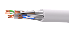UCL F/UTP Cat 6 ZH нг(А)-HF 4x2x0,58 GY-IN-305 Кабель парной скрутки, экранированный, кат. 6, 4x2x0,58 мм, ZH нг(А)-HF, внутренний, серый, 305 м, Uncomline