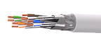 UCL SF/FTP Cat 7 PVC нг(А)-LSLTx 4х2х0,64 GY-IN-305 Кабель парной скрутки, экранированный, кат. 7, 4х2х0,64 мм, PVC нг(А)-LSLTx, внутренний, серый, 305 м, Uncomline