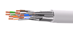 UCL F/FTP Cat 7 PVC 4х2х0,64 GY-IN-305 Кабель парной скрутки, экранированный, кат. 7, 4х2х0,64 мм, PVC, внутренний, серый, 305 м, Uncomline