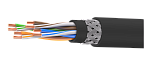 UCLP U/UTP Cat 5e Ко PE/PE 4x2x0,52 BK-OUT-305 Кабель парной скрутки, неэкран., кат. 5e, 4x2x0,52 мм, PE/PE, внеш., бронир., черный, 305 м, Uncomline