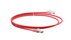 UCL PCС-UU5E-1M-LSZH-RD Патч-корд U/UTP, Cat.5e (50 µ″) (100% Fluke Component Tested), LSZH, 1 м, красный, Uncomline