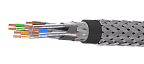 UCLP SF/FTP Cat 7 КоГ PVC нг(А)-LSLTx 4х2х0,64 BK-IN/OUT-305 Кабель парной скрутки, экранированный, кат. 7, 4х2х0,64 мм, PVC нг(А)-LSLTx, внутренний/внешний, бронированный стальной оплеткой, черный, 305 м, Uncomline