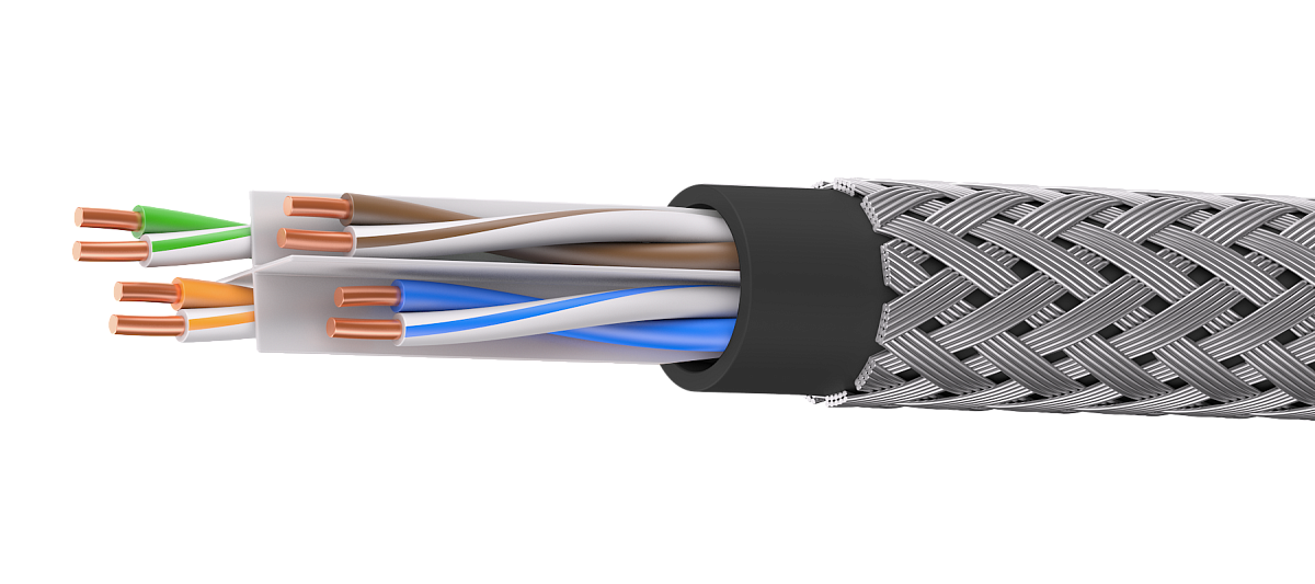 UCLP U/UTP Cat 6 КоГ PVC нг(А)-LSLTx 4x2x0,58 BK-IN/OUT-305 Кабель парной скрутки, неэкран., кат. 6, 4x2x0,58 мм, PVC нг(А)-LSLTx, внутр./внеш., бронир., черный, 305 м, Uncomline