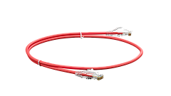UCL PCС-UU5E-0,3M-LSZH-RD Патч-корд U/UTP, Cat.5e (50 µ″) (100% Fluke Component Tested), LSZH, 0,3 м, красный, Uncomline