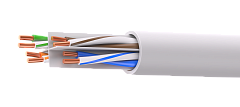 UCL U/UTP Cat 6A PVC 4x2x0,58  GY-IN-305 Кабель парной скрутки, неэкран., кат. 6A, 4x2x0,58 мм, PVC, внутр., серый, 305 м, Uncomline