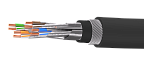 UCLP F/FTP Cat 7 K ZH/ZH нг(А)-HF 4х2х0,64 BK-IN/OUT-305 Кабель парной скрутки, экранированный, кат. 7, 4х2х0,64 мм, K ZH/ZH нг(А)-HF, внутренний/внешний, черный, 305 м, Uncomline